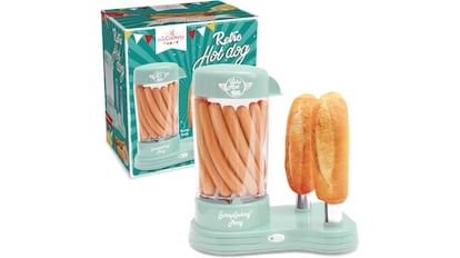 La máquina de perritos ScrapCooking puede cocinar hasta 12 salchichas y tostar dos panes a la vez.