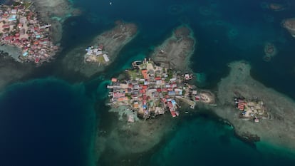 Vista aérea de la comarca de Guna Yala, en Panamá