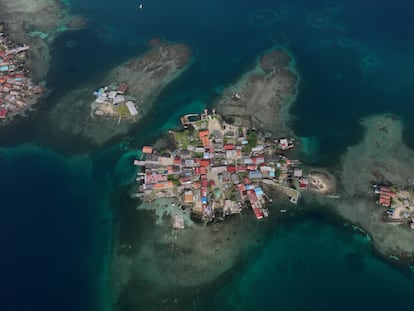 Vista aérea de la comarca de Guna Yala, en Panamá