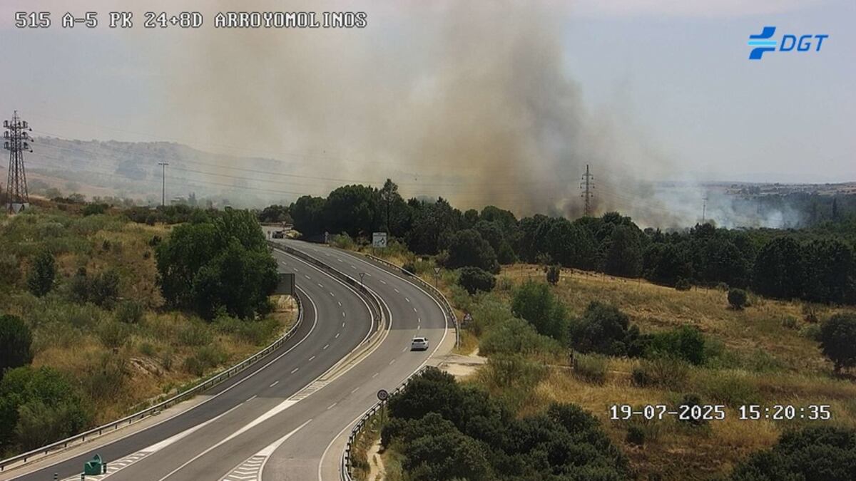 Un nuevo incendio forestal se desata en el sur de Madrid, tras la