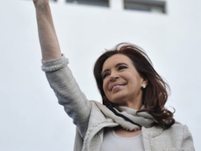 Cristina Fernández, durante um ato em La Plata.