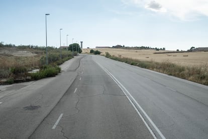 
La carretera que conduce a la cárcel de Valdemoro. 
