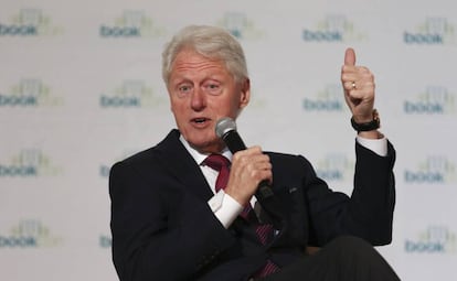 Bill Clinton en un acto de presentación de su libro el 4 de junio de 2018 en Nueva York.