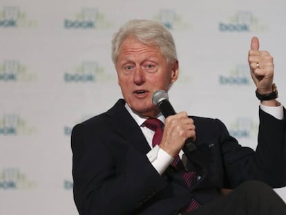 Bill Clinton en un acto de presentación de su libro el 4 de junio de 2018 en Nueva York.