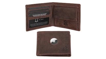 Wallets with compartment for AirTag