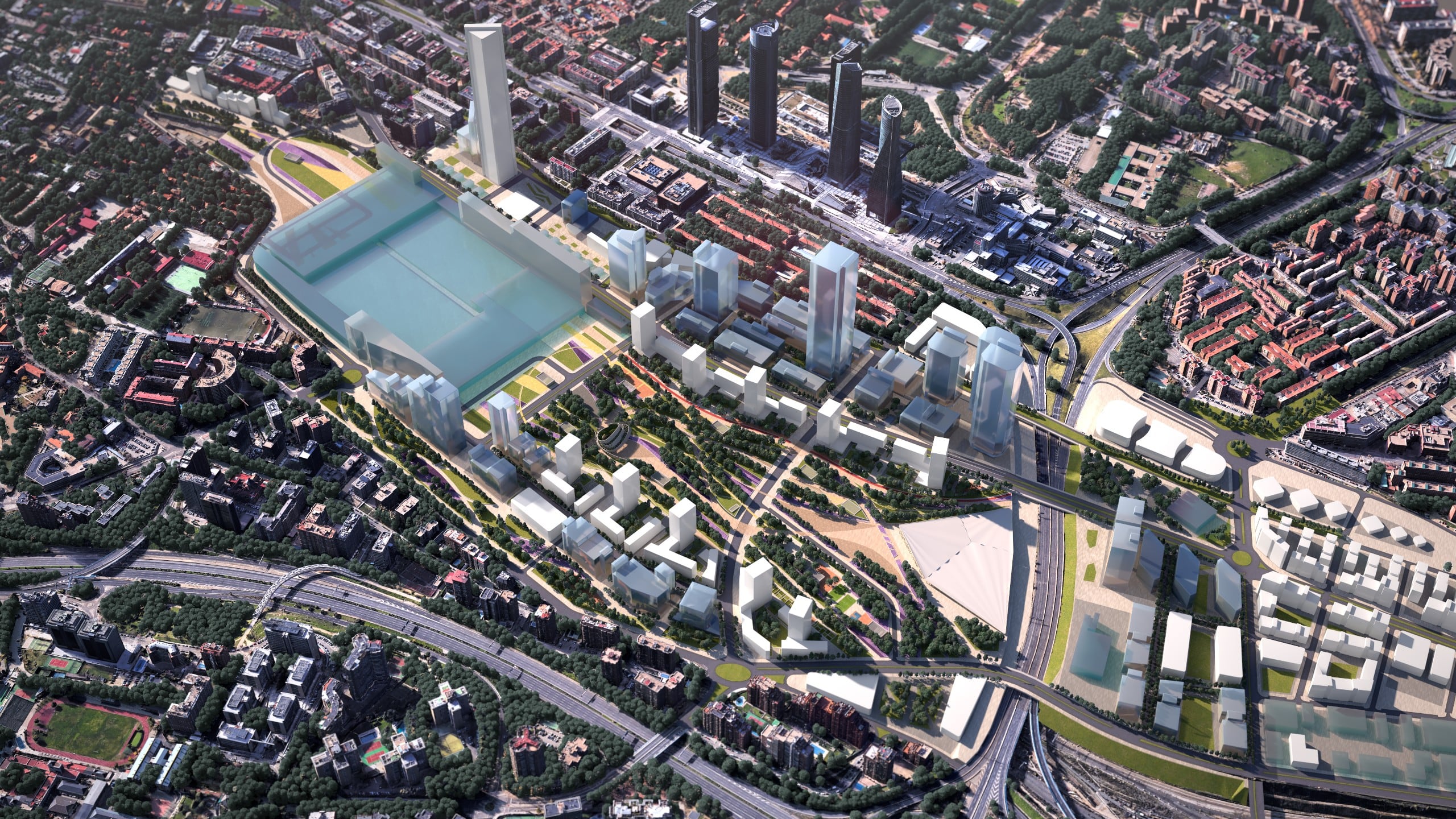 Recreación de Madrid Nuevo Norte.