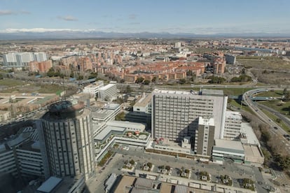 Vista aérea del hospital La Paz.