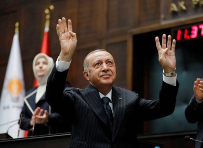 El presidente de Turquía, Recep Tayyip Erdogan, el 25 de junio de 2019 en Ankara. 