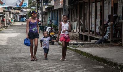 Una familia del Pacifíco colombiano.