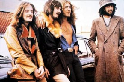 Led Zeppelin en 1970: John Paul Jones, John Bonham, Robert Plant y Jimmy Page.
