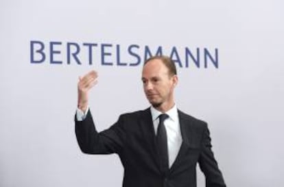 El consejero delegado de Bertelsmann, Thomas Rabe, durante una rueda de prensa celebrada en Berlín (Alemania). EFE/Archivo