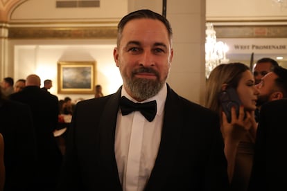 El lder de Vox, Santiago Abascal, llega a la gala hispana organizada con motivo de la investidura de Donald Trump, este sbado en Washington (Estados Unidos).