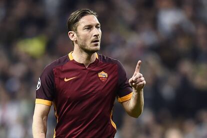 Francesco Totti durante un partido contra el Real Madrid durante la Champions League en la temporada 2015/2016.
