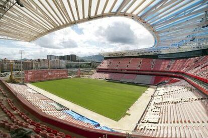 Vista de la actual situación del nuevo campo de San Mamés.