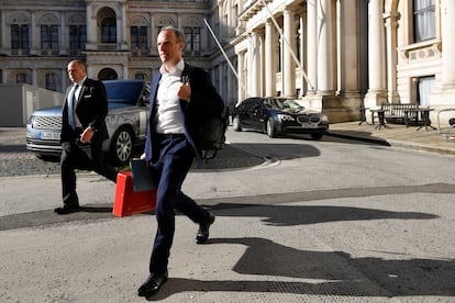 El ministro de Exteriores del Reino Unido, Dominic Raab, este martes en Londres.