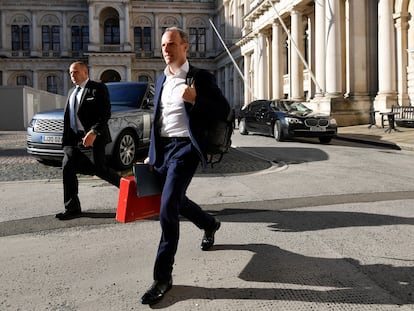 El ministro de Exteriores del Reino Unido, Dominic Raab, este martes en Londres.