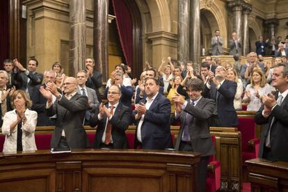 Moment de l'aprovació de la llei de transitorietat jurídica.