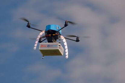 Un dron, utilizado para el reparto de paquetes.