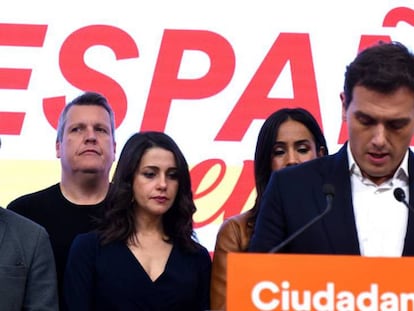 Albert Rivera comparece el pasado 10 de noviembre tras los peores resultados de Ciudadanos en sus 13 años de historia. 