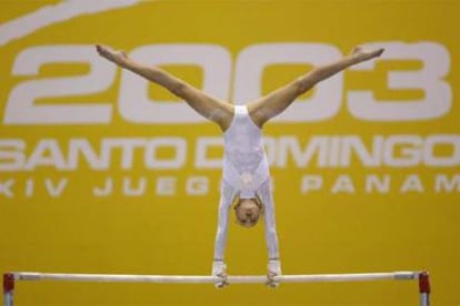 Nastia Liukin, en los Juegos Panamericanos de 2003.