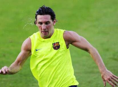 Leo Messi, esta semana, durante un entrenamiento.