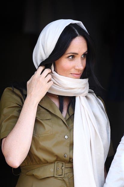 Meghan Markle en su visita a una mezquita en Ciudad del Cabo.