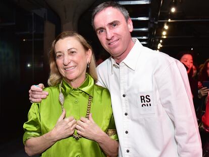 Miuccia Prada y Raf Simons en una imagen de 2018.