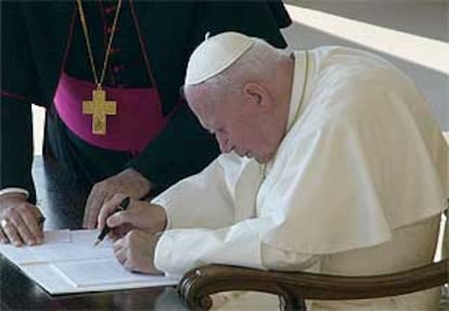 El Papa, en el acto de hoy en El Vaticano.