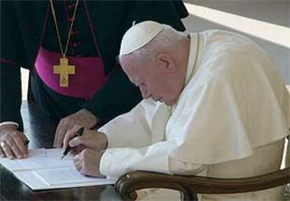 El Papa, en el acto de hoy en El Vaticano.