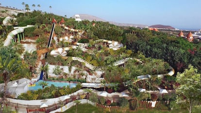 Water slides at Siam Park (Tenerife).