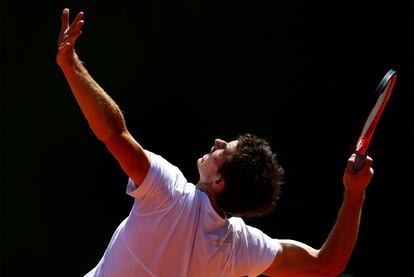 Andy Murray, durante el entrenamiento de ayer.