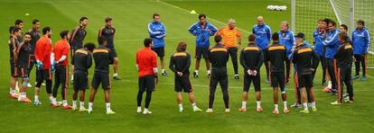 Entrenamiento del Madrid en el Allianz Arena