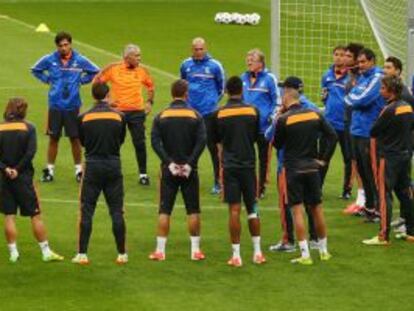 Entrenamiento del Madrid en el Allianz Arena