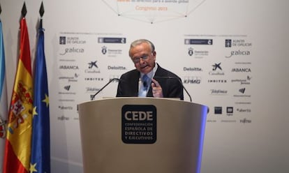 Isidro Fain&eacute;, durante su intervenci&oacute;n.