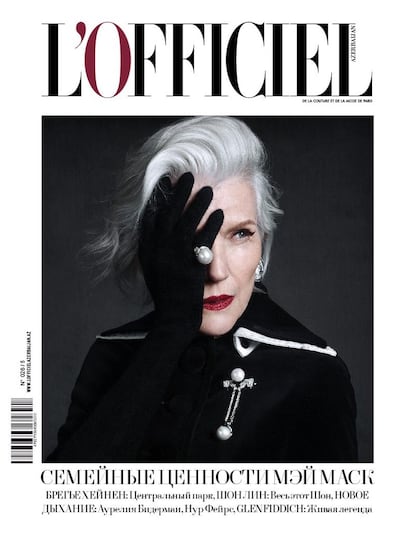 Maye Musk, en la portada de L’Officiel Azerbaiyán.