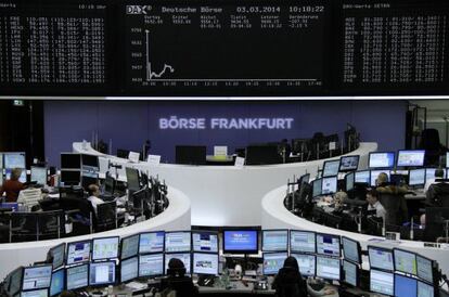 La Bolsa de Fráncfort, este lunes 3 de marzo.