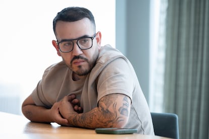 Carlos Guerrero, percussionist of the Frontera Group
