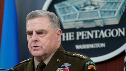 El general Mark Milley en la rueda de prensa de este miércoles en el Pentágono