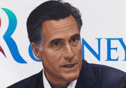 La obra de Richard Phillips 'Vote Mitt Romney'.