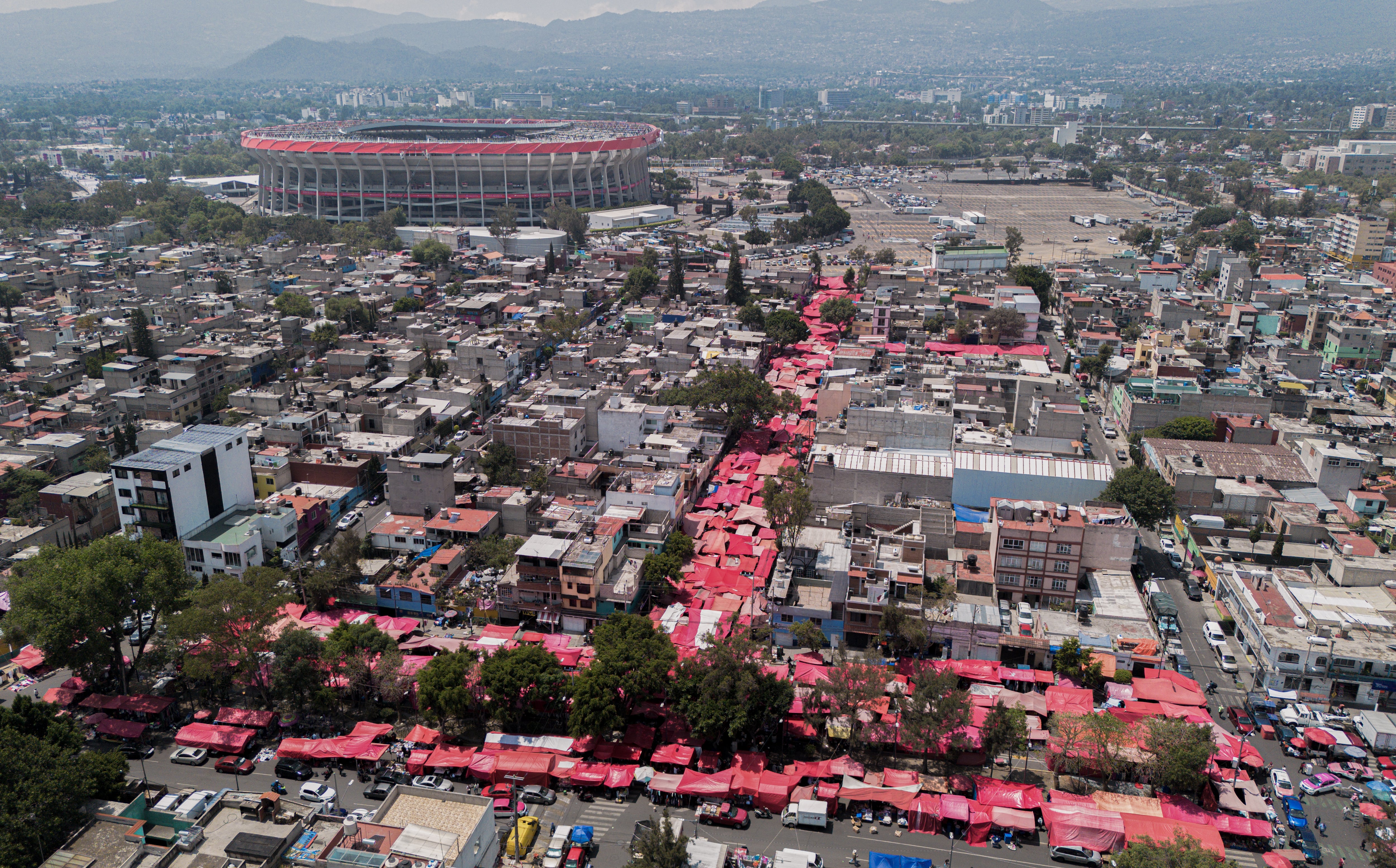 El pueblo de Santa Úrsula Coapa al sur de Ciudad de México, el 21 de abril.