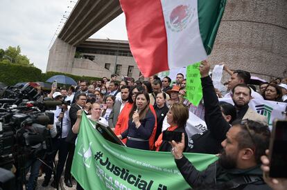 Trabajadores del Poder Judicial de la Federación se manifestaron en contra de la discusión de la reforma judicial en la Cámara de Diputados, el 13 de agosto 2024.