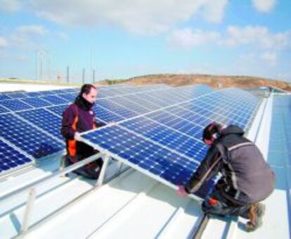 Planta fotovoltaica en Navarra.