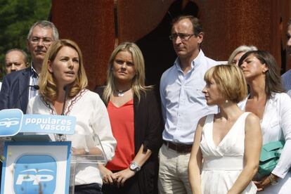 Quiroga, durante su intervención en el homenaje a Miguel Ángel Blanco.