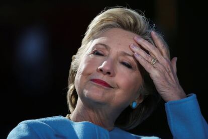 Hillary Clinton, candidata presidencial demócrata, asiste a un mitin en Manchester, New Hampshire, el 24 de octubre.