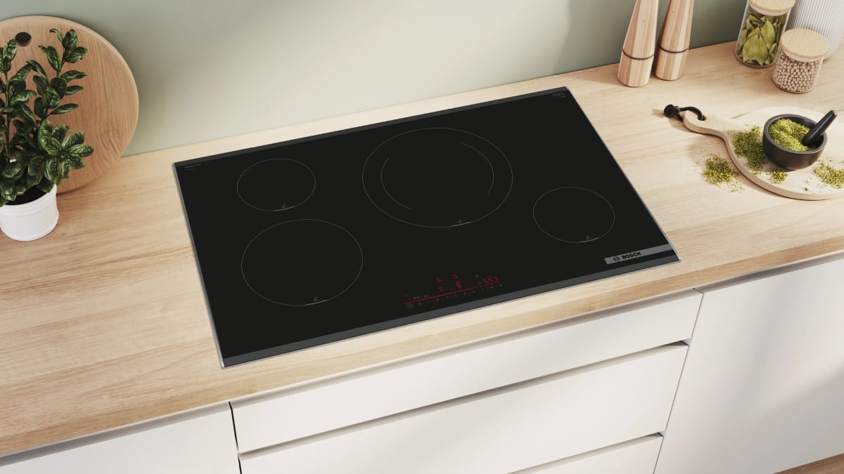 Placa de inducción con perfiles incluidos, Serie 6 de Bosch.