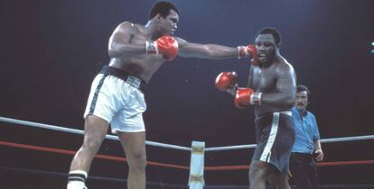 Muhammad Ali y Joe Frazier.