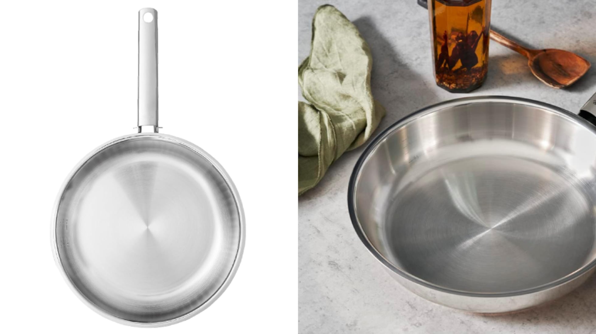 Misen - Bandeja para asar de acero inoxidable con asas, diseño versátil de 5 capas, asas de fácil agarre, cocción multifuncional, ideal para hornear, abrasar y asar, conducción de calor superior, alta
