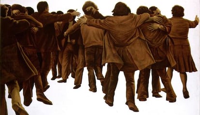 El abrazo (1976), de Juan Genovés.