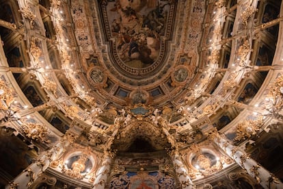 Interior de la Ópera de los Margraves de Bayreuth, patrimonio mundial de la Unesco.