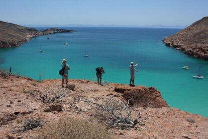 Ensenada Grande, una de las bahías de la isla Espíritu Santo, en el Golfo de California.